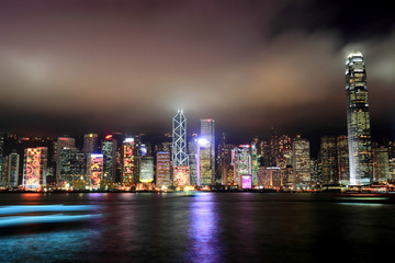 Fototapeta na wymiar Hong Kong, city at night