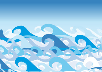 olas en el mar azules