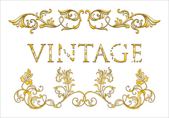 vintage floral frame