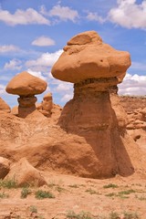 Unsual sandstone formations of Goblin Valley State Park, Utah