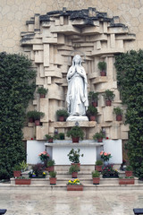 Our Lady of Lourdes, church of San Leonardo hill at Verona,Italy