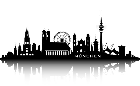 munich skyline - top details