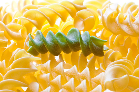Green "fusillo" among the crowd of yellow.
