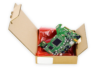 Cardboard packing for electronic spare parts