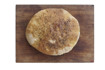 Homemade bread - isolated on white.
