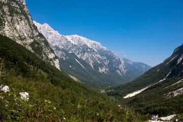 Fototapeta na wymiar Julian Alps in Slovenia Mountains