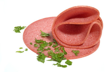Cervelat-Wurst mit gehackter Petersilie