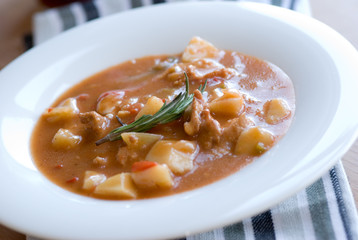 Gulash on a plate