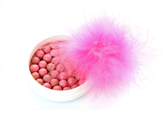 rouge on the white background