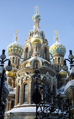 Fototapeta na wymiar Savior-on-the-Blood Church in Saint Petersburg