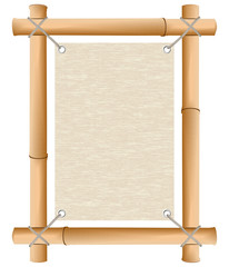 Rice paper in a framework from a bamboo
