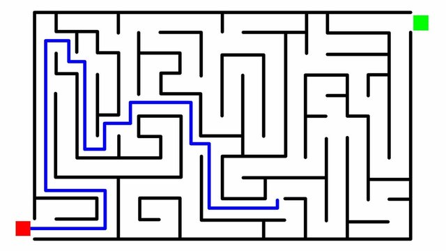 Animation of a labyrinth in HD