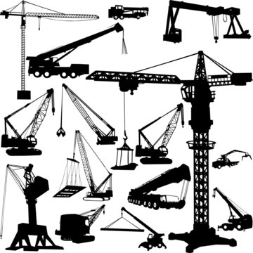construction objects vector (crane)