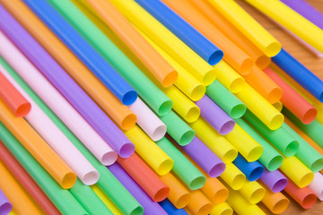 Colorful cocktail straws