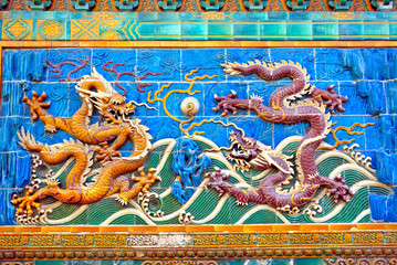 China Beijing Beihai imperial park Dragons