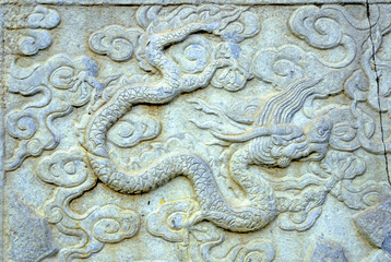 China Beijing Beihai imperial park dragons