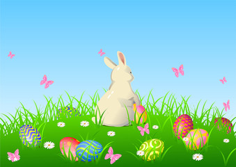 Easter bunny background