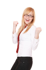 Obraz premium Portrait of a young attractive business woman.