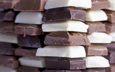 Close up of high quality handmade chocolate