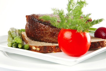 meat with spices and eggplant