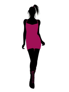 Punk Girl Illustration Silhouette