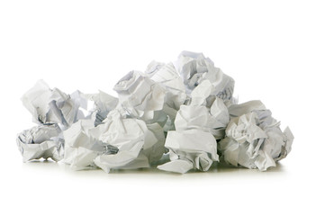 Recycling concept with lots of waster paper