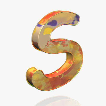 Alphabet - Grunge - Buchstabe-S