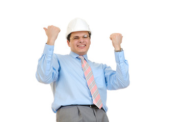 Portrait of a business man isolated on white background