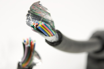 makro durchgeschnittenes video-Kabel