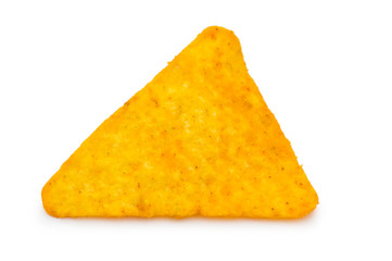 Heap of chips arranged on background