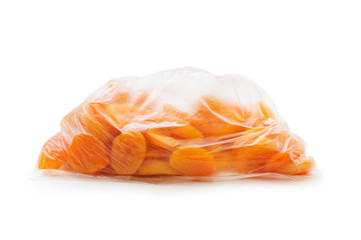 Dry aprocots isolated on the white background