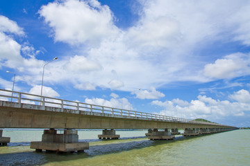 Bridge to island in south of Thailand