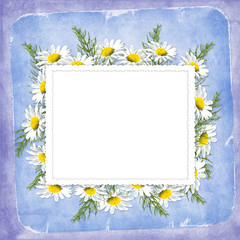 Obraz premium Card for the holiday with flowers on the abstract background