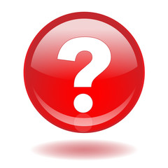 HELP Web Button (Question Mark FAQ Technical Support Hotline Red