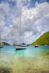 Sailboats in the tropics