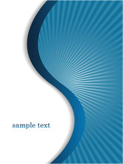 Blue business sunburst vector with place for your text