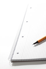 leeres Blatt mit Stift