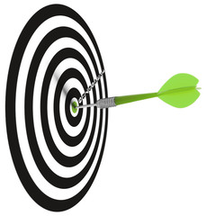 target dart hitting the center concept of goal or objective