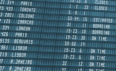 Fototapeta premium Airport Departure Board Information