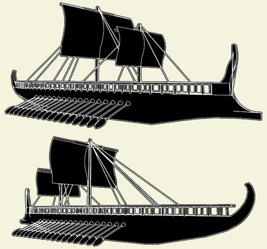The Ancient Viking Ship Vector 01