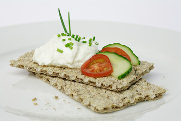 Knäckebrot mit Quark