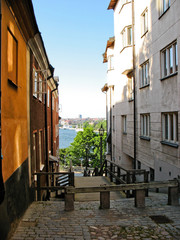 Fototapeta na wymiar Budynki w Sztokholmie (Szwecja)