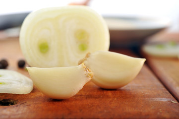 Spicery on cutting board