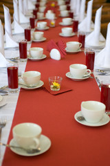 Set table in the dining room