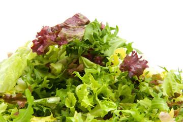Fresh lettuce over white background
