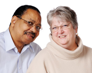 Mixed Race Senior Couple