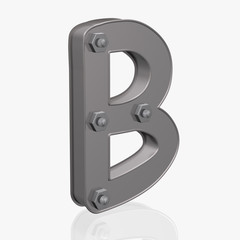 Alphabet - Metall - Buchstabe-B