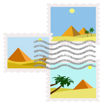 stamps pyramids egypt