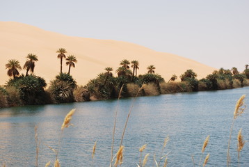 Lac du désert libyen