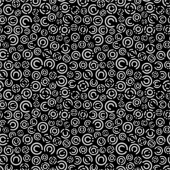 Seamless pattern with abstract symbols